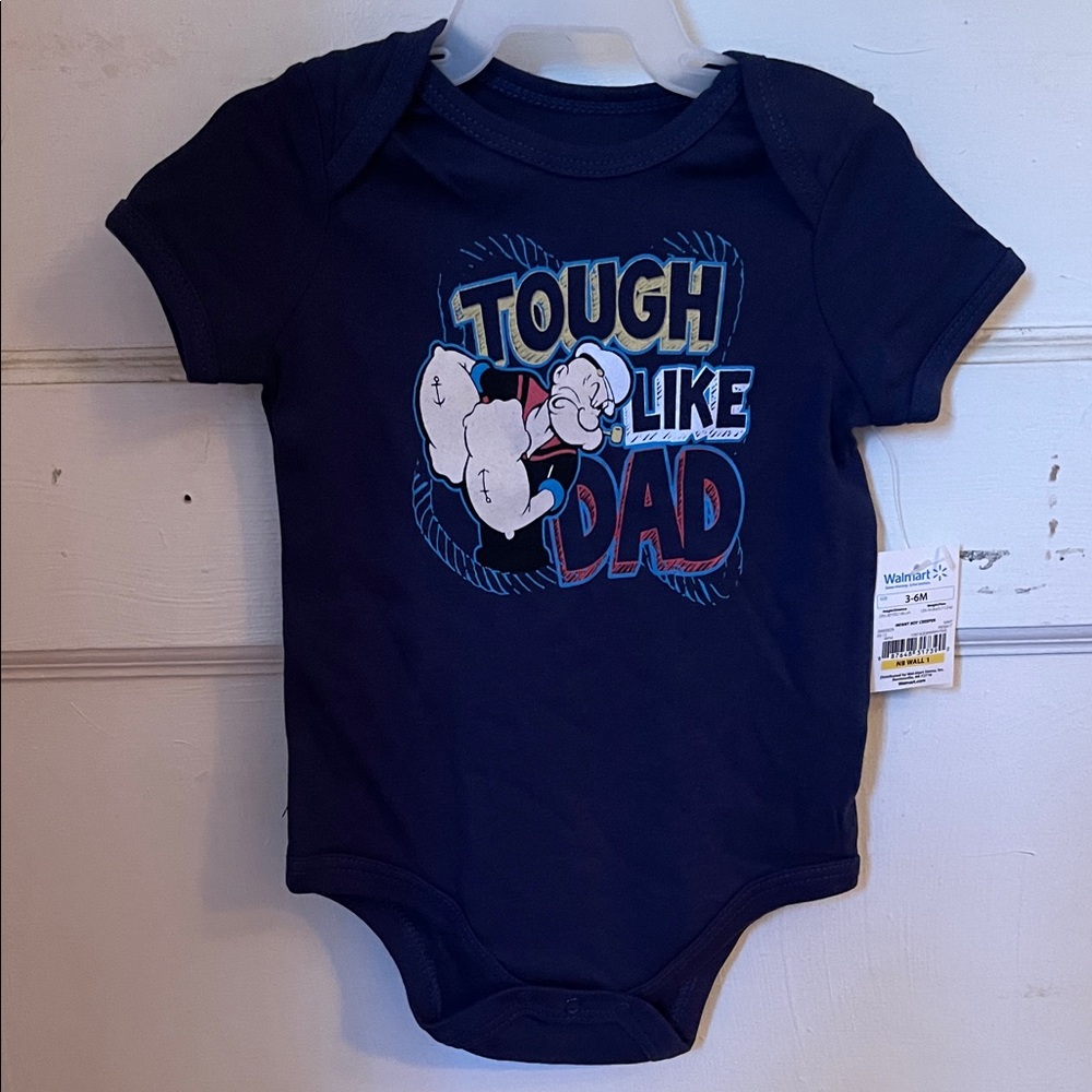 Walmart Kids Navy Blue Bodysuit - Tough Like Dad
